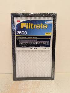 lot 164 image: NEW 3M FILTRETE 2500 16x25x1 FILTERS 4PK