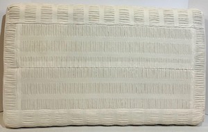lot 130 image: Foam Pillow with Cream Pleated Cover