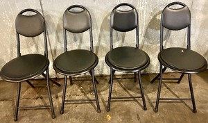 lot 156 image: 4 Petite metal folding chairs