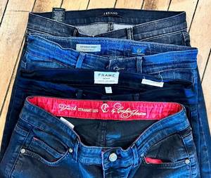 lot 239 image: Frame Denim Jeans, Cookie Johnson Jeans, AG Adriano Goldschmied Jeans and J Brand Jeans