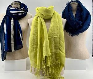 lot 242 image: Brazen & Love Quotes Scarves (Lot of 3)