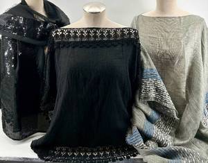 lot 245 image: Rag & Bone Top, Yady Top & Echo Sequence Scarf