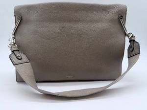 lot 163 image: OROTON Taupe Pebbled Leather Bag with Strap