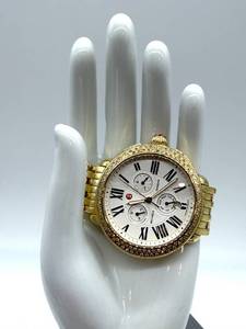 Michele Serein MW21A01B0966 Diamond Watch 0.60 ct TW 100 Diamonds Gold Tone Sapphire Crystal