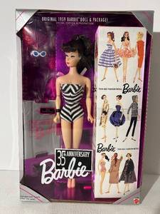 lot 41 image: Barbie 1959 Original Doll & Package - 53rd Anniversary Special Edition Reproduction #1