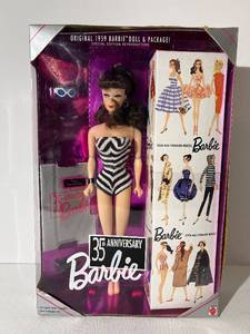 lot 42 image: Barbie 1959 Original Doll & Package - 53rd Anniversary Special Edition Reproduction #2