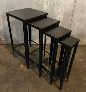 lot 48 image: Metal Nesting Tables - Set of 4 - 26 12 in H x 13 in D