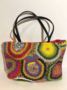 lot 69 image: Beaded Mandala Tote Bag - Multicolor Beadwork