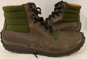 lot 93 image: Cole Haan G Series Boots - Size 9.5 M - Brown Leather & Olive Green Collar