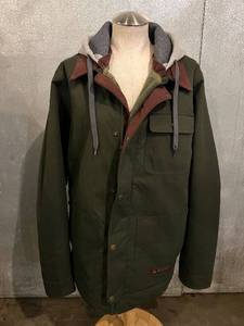 lot 111 image: Burton Living Lining Parka - Olive Green & Camouflage Lining, Size M