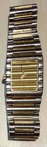 lot 207 image: Concord Centurian Rectangular Watch - Two-Tone Gold Dial & Stainless Band, Swiss