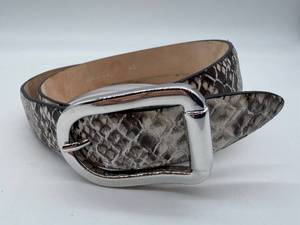 lot 263 image: DHANCHE Snake Print Real Leather Belt XS Made in Italy