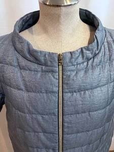 lot 271 image: Herno Quilted Down Jacket - Short Sleeve, BlueGray