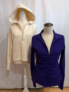 lot 282 image: Seventy Venezia Cream Hooded Zip Sweatshirt & Zella Purple Zip Jacket