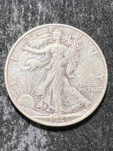 lot 34 image: 1946-S US WALKING LIBERTY HALF DOLLAR