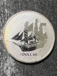 lot 46 image: 2020 COOK ISLANDS ROUND 1 TROY OZ .9999 FINE SILVER