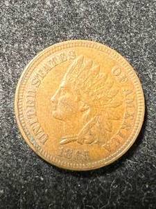 lot 62 image: 1865 US INDIAN HEAD CENT