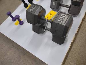 (2) 100 lb. Dumbbells...