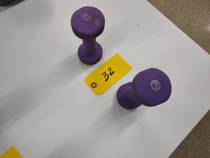 lot 32 image: (2) 3 lb. Dumbbells...