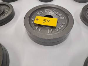 lot 39 image: (2) 25 lb. Weights...