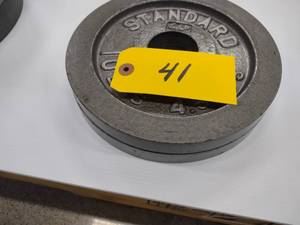 lot 41 image: (2) 10 lb. Weights...