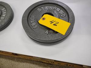 lot 42 image: (2) 10 lb. Weights...