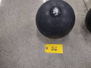 lot 52 image: 20 lb. Strength Training Slam Ball...