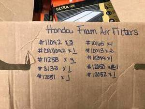 lot 24 image: HONDA FRAM AIR FILTERS