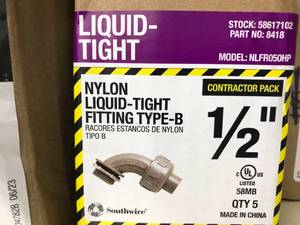 LIQUID TIGHT NYLON FITTINGS