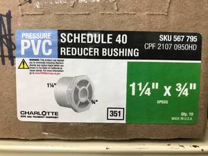 lot 6 image: SCHEDULE 40 REDUCER BUSHING