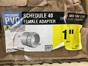 lot 10 image: SCHEDULE 40, FEMALE ADAPTER