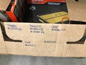 lot 23 image: ASSORTED FRAM AIR FILTERS-TOYOTA-AUDI-VW-JEEP-FORD