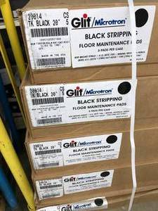 lot 63 image: GLITMICROTRON BLACK STRIPPING FLOOR PADS