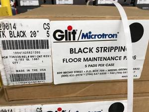 lot 64 image: GLITMICROTRON BLACK STRIPPING FLOOR MAINTENANCE PADS