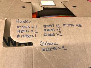 lot 78 image: HONDASUBARU FRAM AIR FILTERS