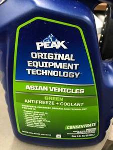 lot 126 image: PEAK ORIGINAL EQUIPMENT COOLANT AND ANTIFREEZE