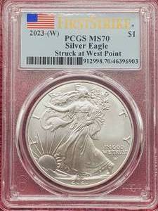 lot 26 image: 2023-W American Silver Eagle PCGS MS70, First Strike