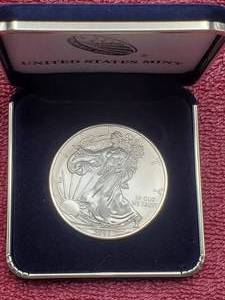 lot 28 image: 2009 American Silver Eagle Bullion Strike in OGB