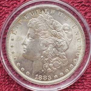 lot 35 image: 1883-O Morgan Silver Dollar in Airtite, Higher Grade