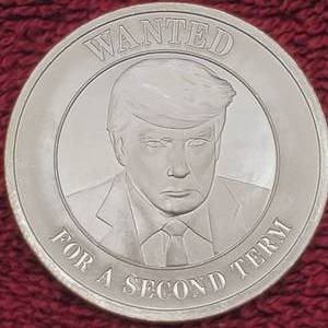 lot 54 image: .999 Fine Silver Donald Trump 1 toz Silver Round