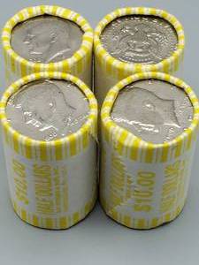 lot 92 image: 4 Rolls Kenedy Half Dollars--80 Coins