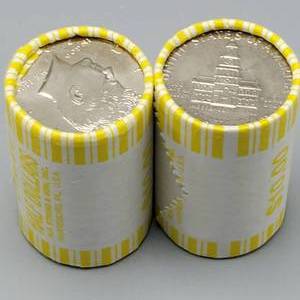 lot 93 image: 2 Rolls Kennedy Half Dollars--40 Coins