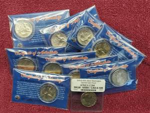 lot 94 image: 10 1776-1976-S Washingtom Quarters--All 40% Silver, includes 1 Gem Proof