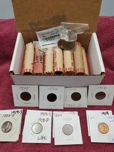 lot 111 image: Big Lot - 1230 Lincoln Wheat Cents, (2) Mercury Dimes & (1) Indian Head Cent