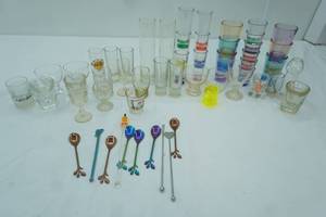 lot 25 image: Shot Glasses and Stirring Spoons