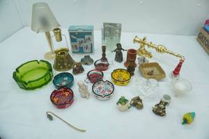 lot 30 image: Vintage Pewter candle snuffer Little Match Girl & other collectibles