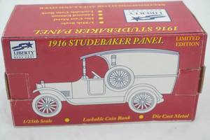 lot 78 image: 1916 Studebaker Panel die cast metal coin bank. Liberty Classics 125th Scale