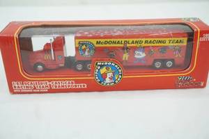 lot 79 image: 1994 McDonaldland Racing Team diecast semi-truck transporter. Racing Champions 187 scale