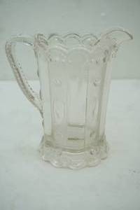 lot 134 image: Antique EAPG water pitcher Jewel and Dewdrop pattern