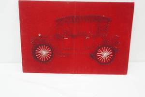lot 142 image: Vintage 1970s String Art Wall Hanging. Featuring a Classic Car on Red Velvet 18x12